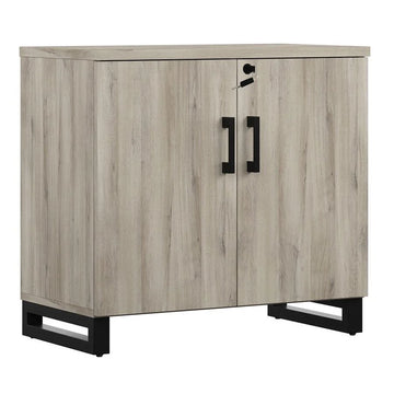 Storage Cabinet & Bookshelf, Weathered Oak