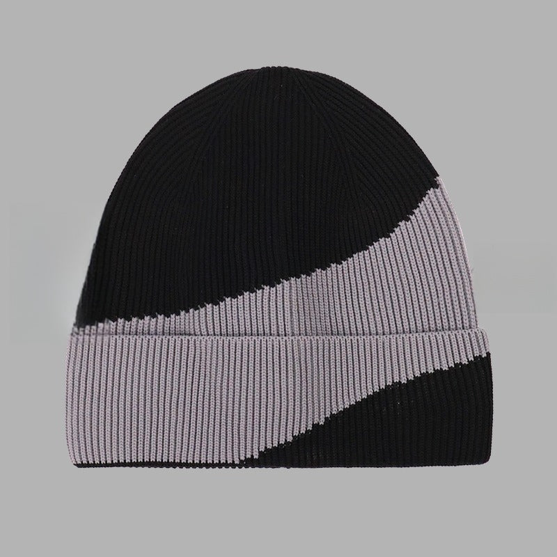 Striped Knit Beanie Hat