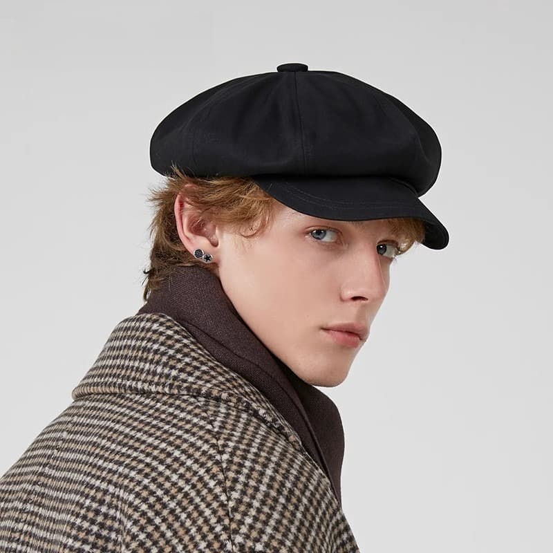 Wide Short Brim Solid Color Cap
