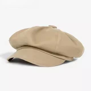 Wide Short Brim Solid Color Cap