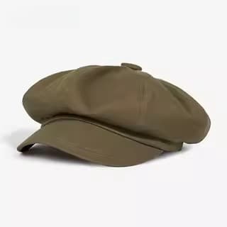 Wide Short Brim Solid Color Cap