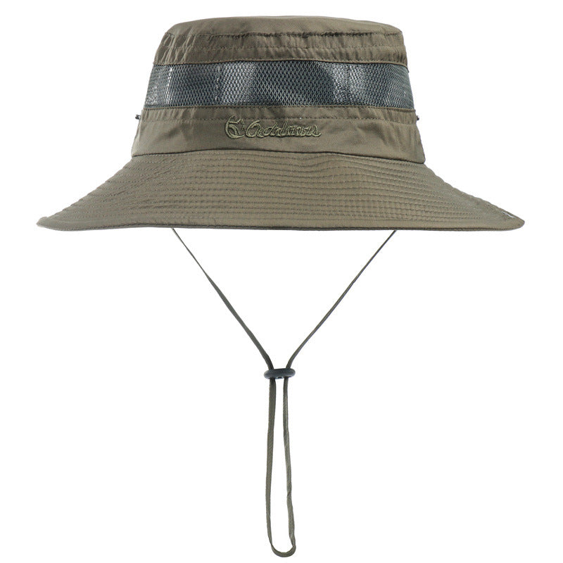 Unisex Wide Brim Fisherman Bucket Hat Retro Foldable Sun Protection Cap