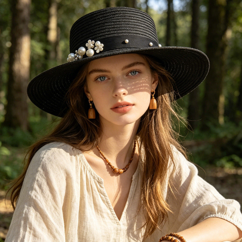 Summer Beach Pearl Breathable Foldable Bucket Hat