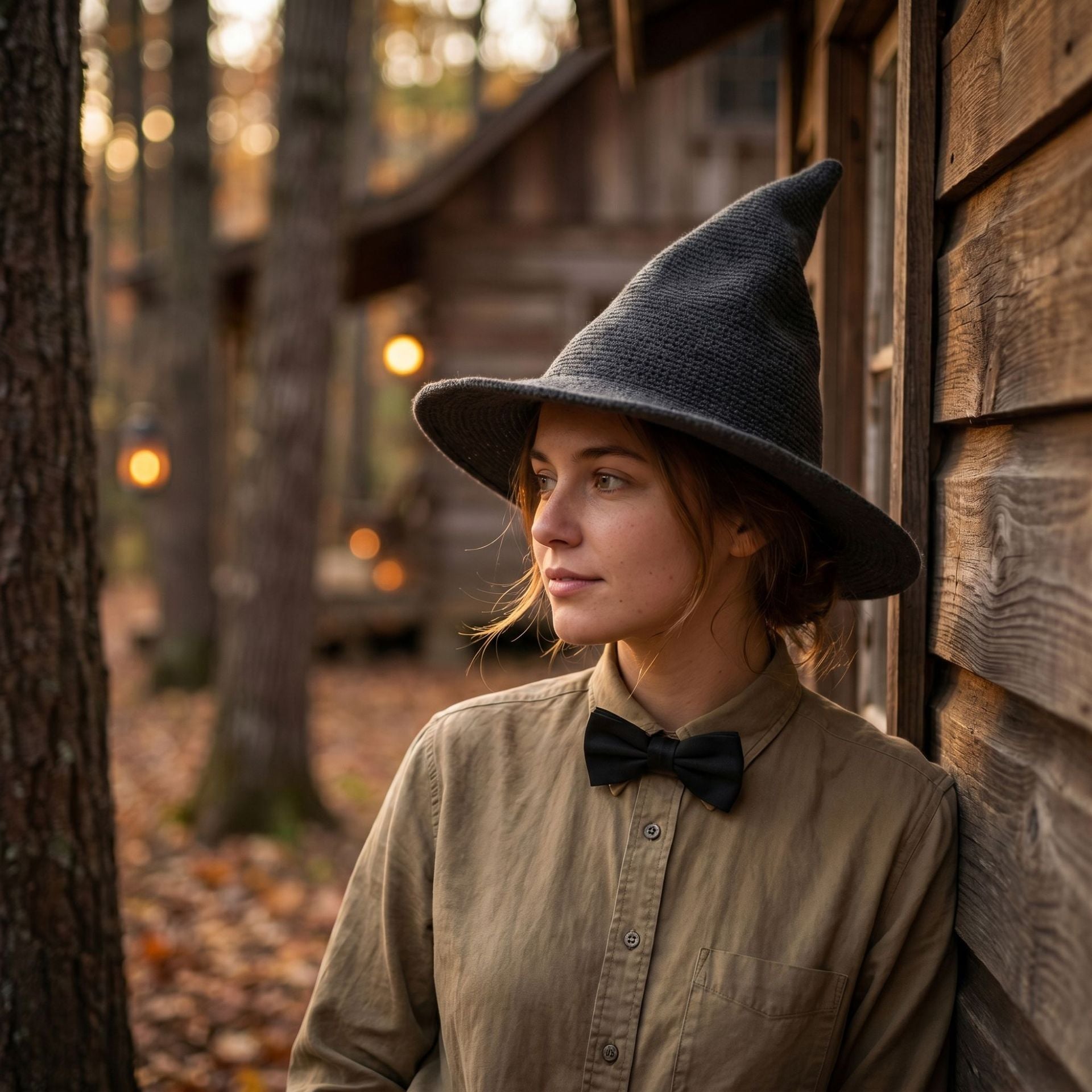Wide Brim Pointed Witch Wizard Hat