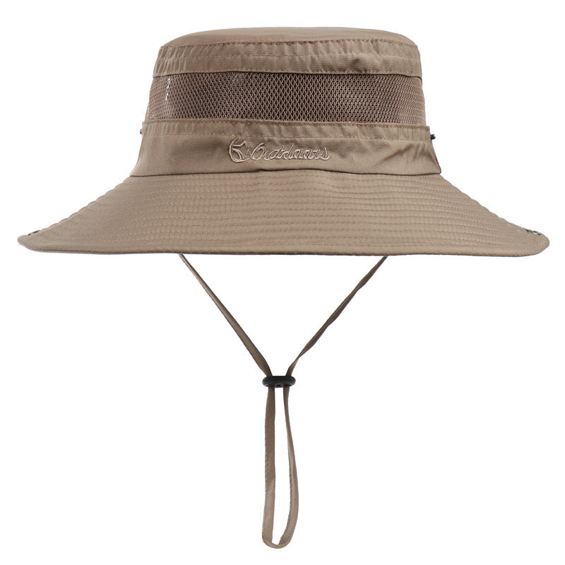 Unisex Wide Brim Fisherman Bucket Hat Retro Foldable Sun Protection Cap