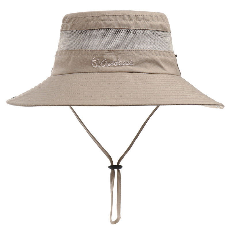 Unisex Wide Brim Fisherman Bucket Hat Retro Foldable Sun Protection Cap