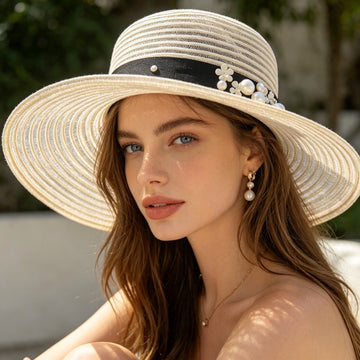 Summer Beach Pearl Breathable Foldable Bucket Hat